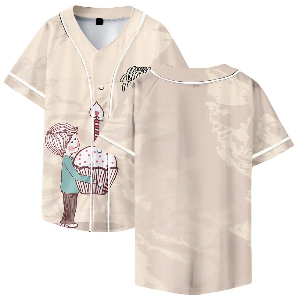 

Thanksgiving Cartoon Merch Baseball T-shirt para homens e mulheres, manga curta, casual, diário, Jersey, roupas 3D 2024