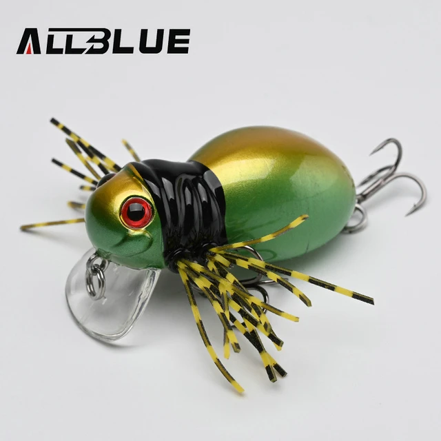 ALLBLUE FATSO SPIDER Topwater Shallow Crankbait 41MM 6.2G Rolling Insect  Fishing Lure Wobbler Bait Freshwater