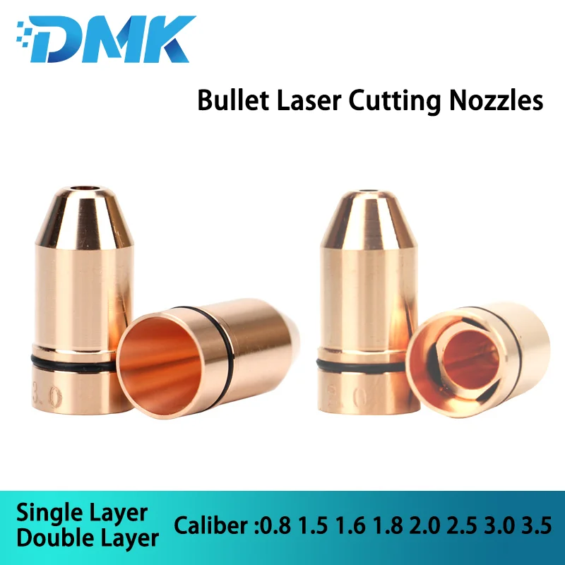 

Bullet Laser Cutting Nozzle For Raytools/DNE/Bystronic Laser Cutting Head Single Double Layer Caliber 0.8-3.5mm Lock Nut