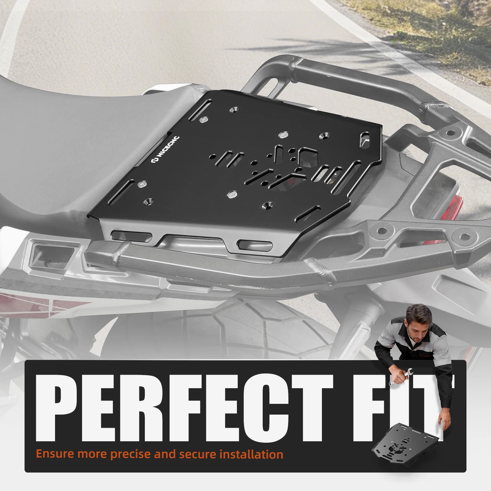 NICECNC Für Honda CRF1100L Africa Twin CRF1100L Adventure 2024 2025 2023 2022 2021 Motorrad Hinterer Beifahrer-Gepäckträger-Kit – Detail 7