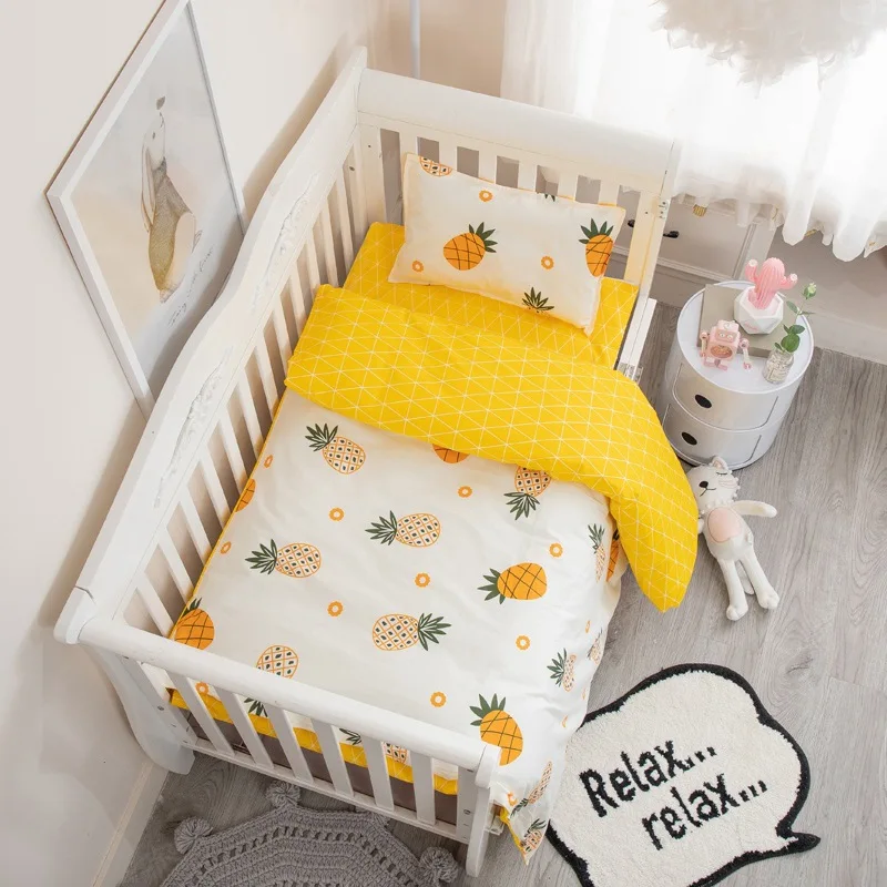 Children baby bedding set for children 100% cotton Bedding sets kindergarten three-piece bedding set