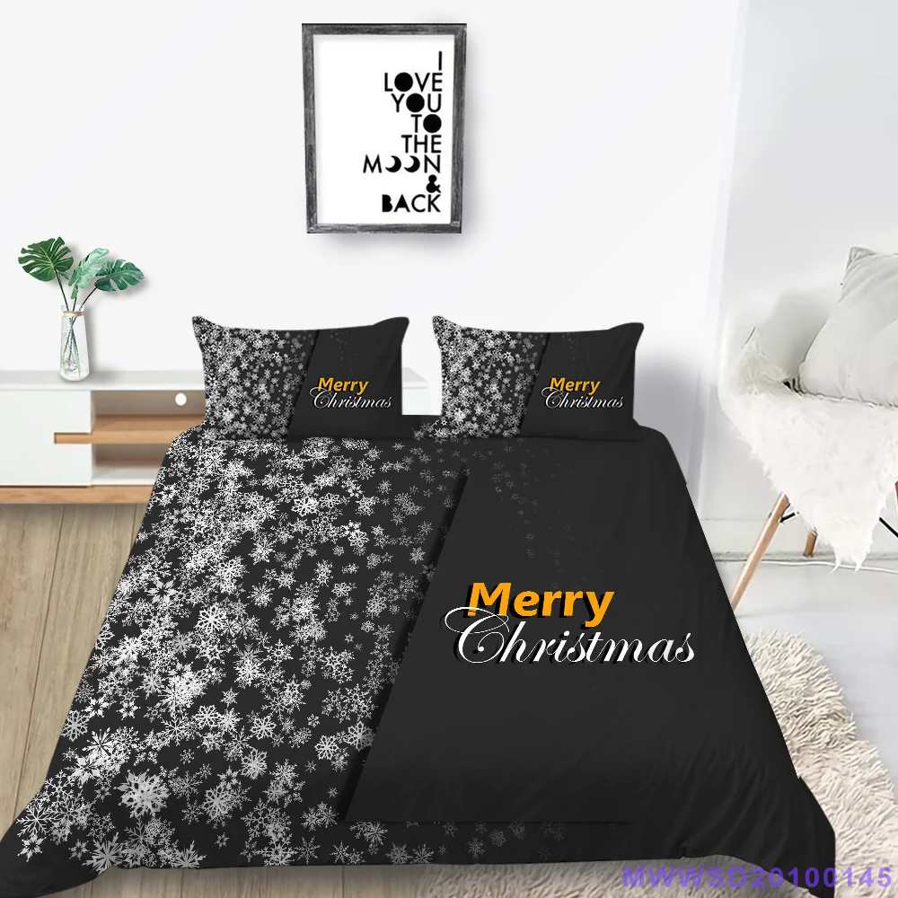 

Merry Christmas Duvet Covers Unique Design Home Textiles Single Double Size Bedspreads Children Bedroom Decor