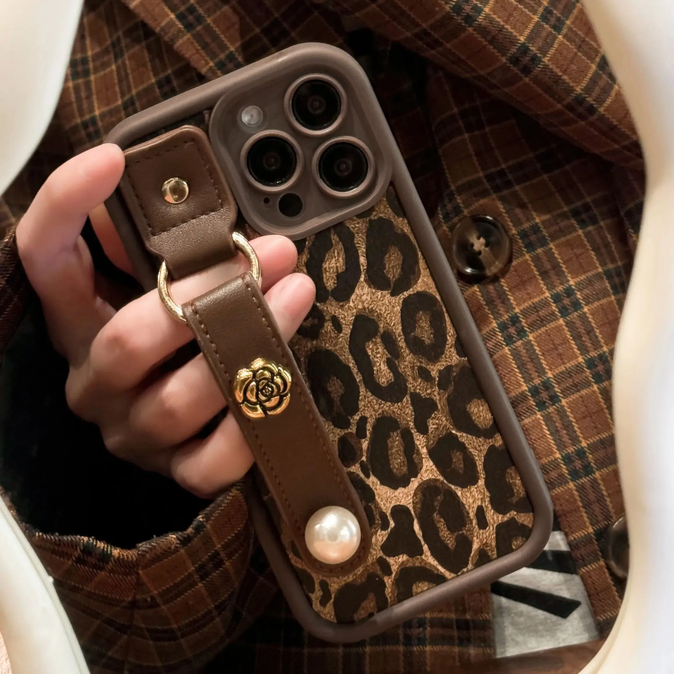 Chic Brown Leopard Pattern Soft Silicone Phone Case Cover