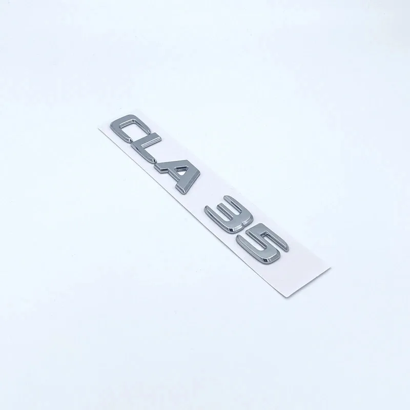 메르세데스 C118 W117 CLA35 CLA45 터보 4MATIC+용 ABS 블랙 실버 엠블럼, 자동차 펜더 및 리어 트렁크 로고 배지 스티커
