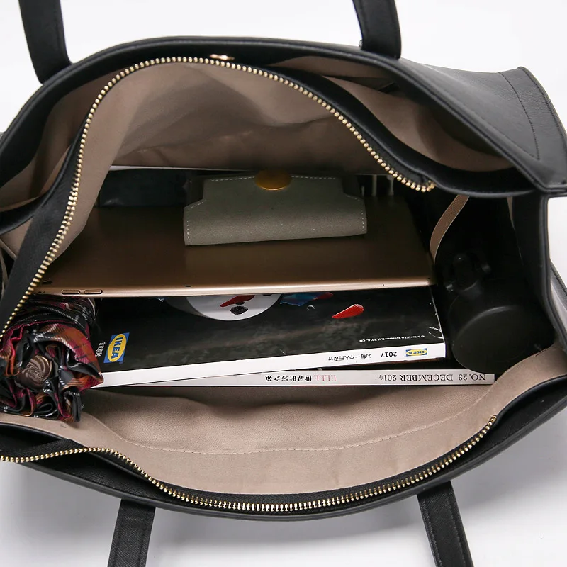 Borsa tote grande alla moda da donna – Borsa a tracolla multiscomparto, elegante borsa per pendolari per lavoro e uso quotidiano - immagine 5