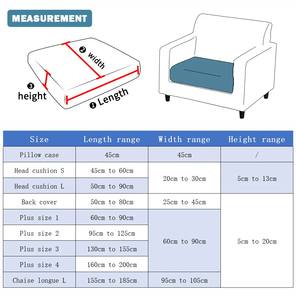 Jacquard Fabric Seat Cushion Cover Elastic Adjustable Sofa Cover Pets Kids Sofa Cover Removable Washable Sofa Slipcovers 2