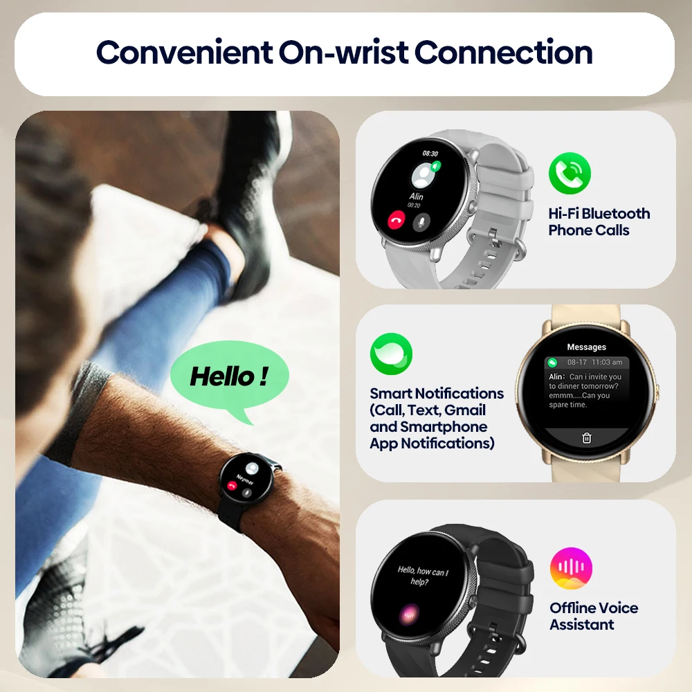 Original Hello Smart Watch Gen 3 Had Amoled Screen Touch Bluetooth Fitness  Sport