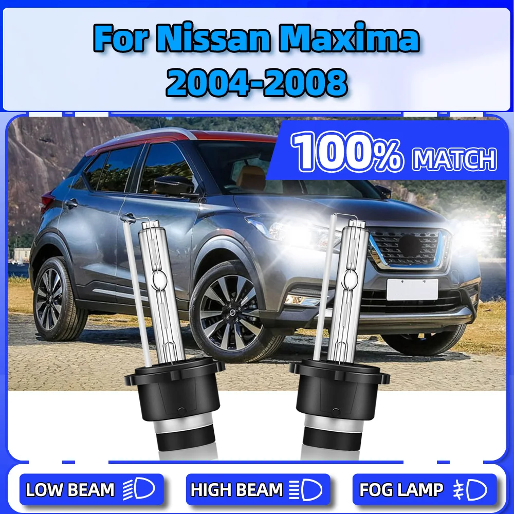

35W D2S Xenon Headlight Bulbs 20000LM Front Lamps 6000K 12V Car Xenon Headlamps For Nissan Maxima 2004 2005 2006 2007 2008