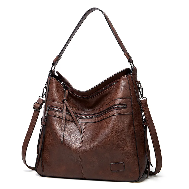 Soft Leather One Shoulder Bag Large Capacity Versatile Handbags For Women Casual High-Quality Messenger Crossbody Luxury Fashion
