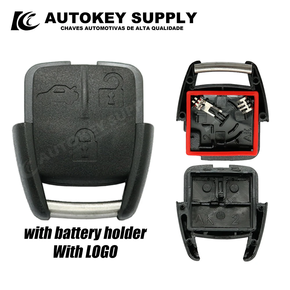 For Chevrolet Replacement Shell Double 2 Button Remote Controle With Battery Holder AutokeySupply AKGMS233 car remote key car key