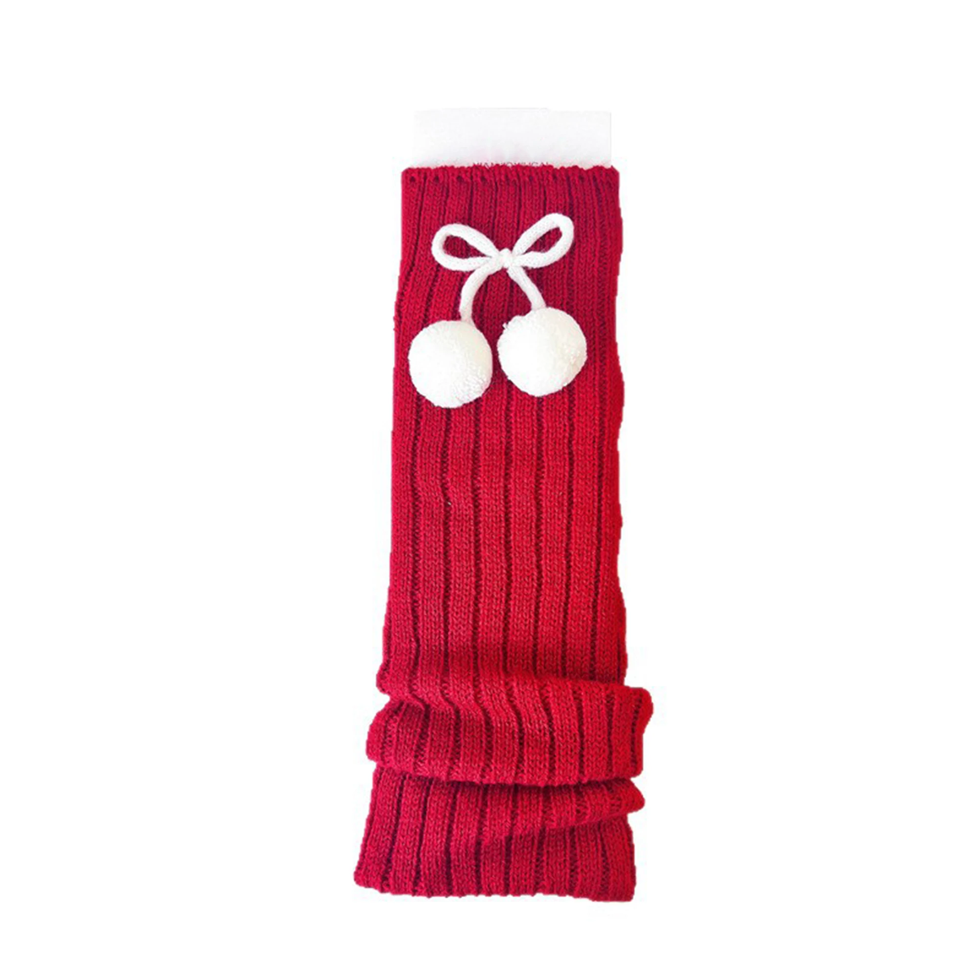 Women s Cable Knit Leg Warmers with Faux Fur Pom Poms Cozy Calf Covers for Stylish Winter Outfits and Parties