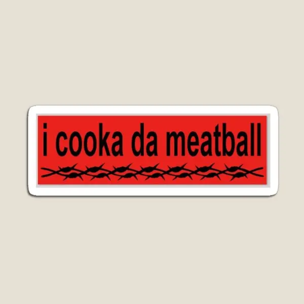 

I Cooka Da Meatball Magnet for Fridge Organizer Home Magnetic Stickers Funny Kids Holder Refrigerator Baby Decor Cute Children