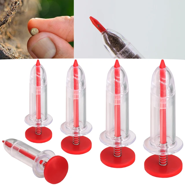 1Pc Fecskendő Vetőmag Mini Vetés Adagoló Kert Precíziós Megtermékenyítő Növényi Kézikönyv Vetőfúvókák Kertészet Szerszám