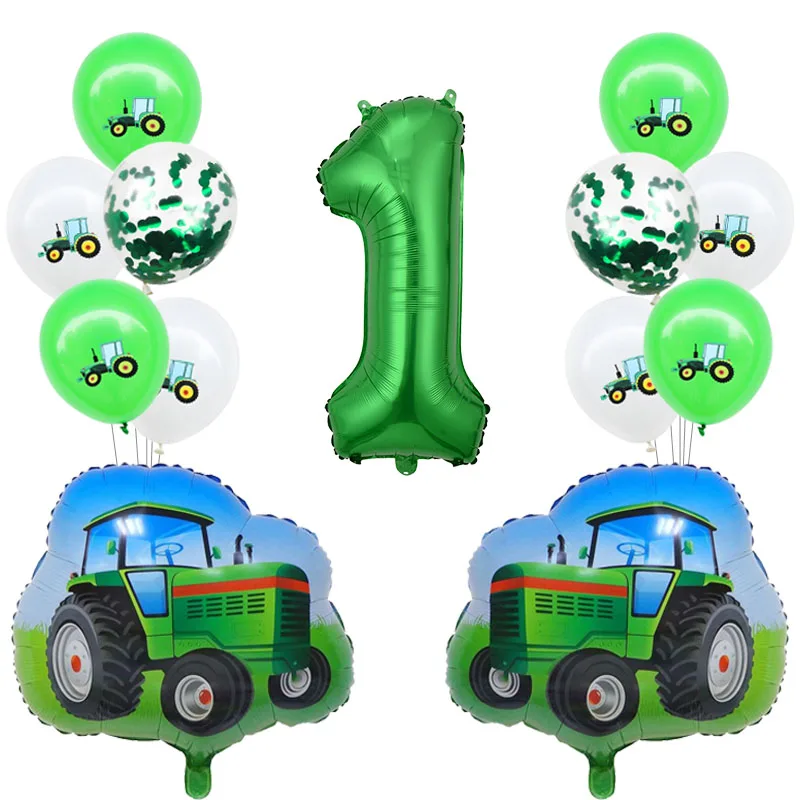 9 pçs crianças dos desenhos animados trator fazenda caminhão do carro festa  de aniversário papel favo de mel bolas festa backdrops chuveiro do bebê  decorações - AliExpress