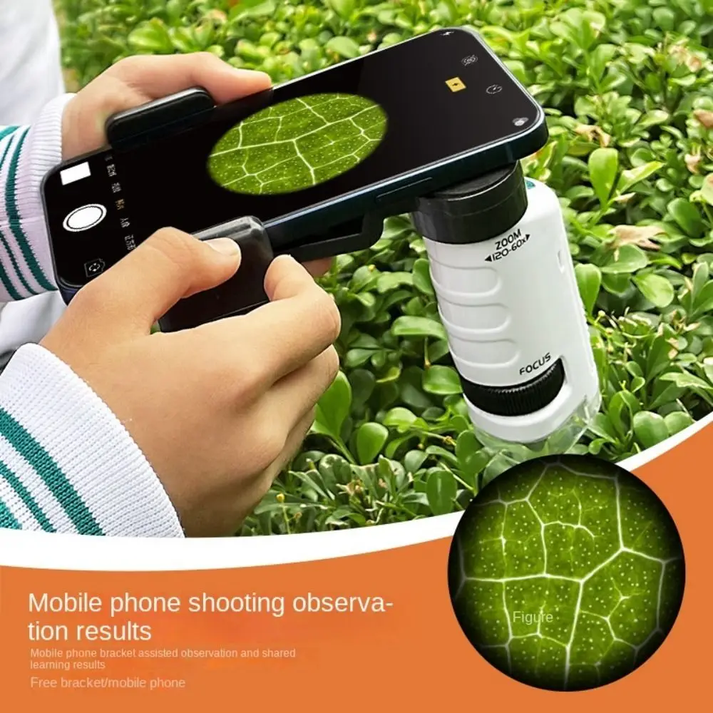 

Outdoor Observation Tool Science Experiment Microscope Hand-held Microscope Children's Microscope 60-120x Magnifying Glass