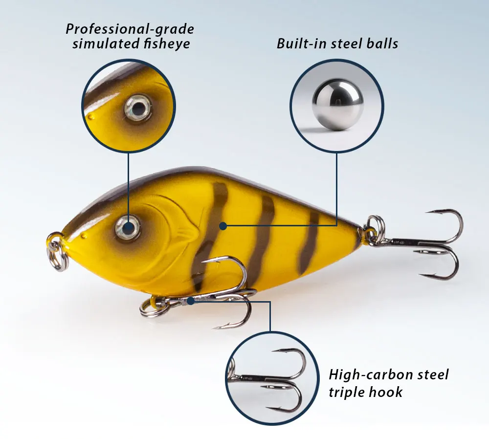 Hanlin Neu 70mm/14.5g Jerkbait Angelköder Rassel-Gleitköder Künstlicher sinkender Wobbler für Hecht und Barsch – Detail 4