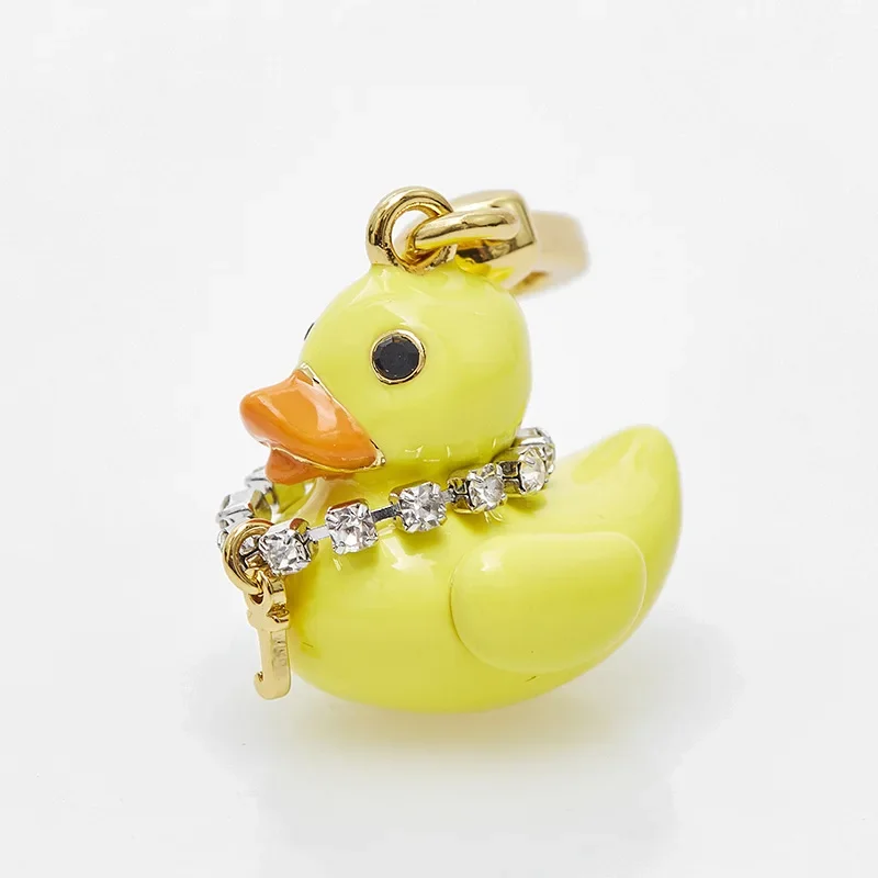 

Wholesale Inlaid Yellow Duck Pendant Cute Fashion Cute Pet Pendant Bag Pendant Male And Female Keychain