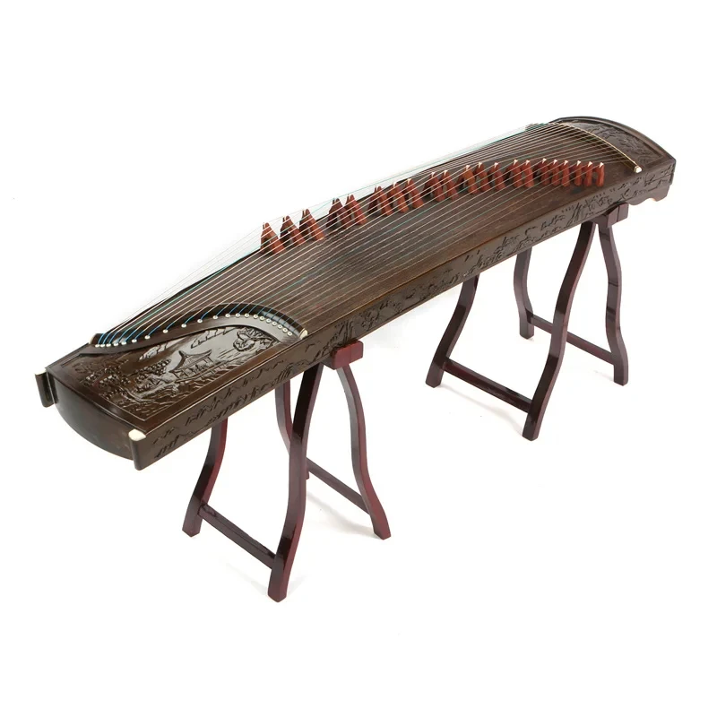 High Quality Professional Guzheng Master Handmade Phoebe 9 Dragon Solid Wood Playing Guzheng Chinese 21 Strings Zither