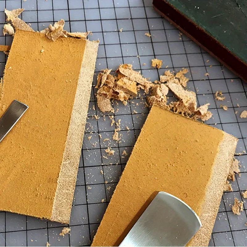 2 Teile/satz Leder Ausdünnung Schneiden Messer Handgemachte Leder DIY Werkzeug Skinning Schaufel Ausdünnung Messer Leathercraft Liefert – Detail 6