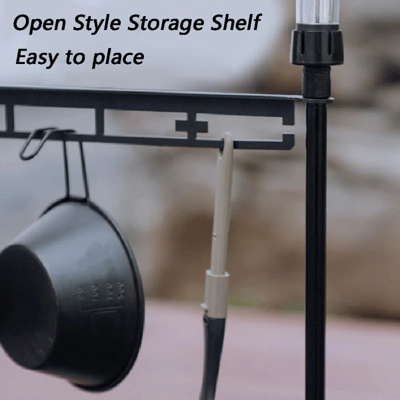 Outdoor Shelf Lantern Stand TARKA Outdoor Shelf Lantern Stand Camping Tabletop Detachable Tools Light Hanging Shelf Storage Rack