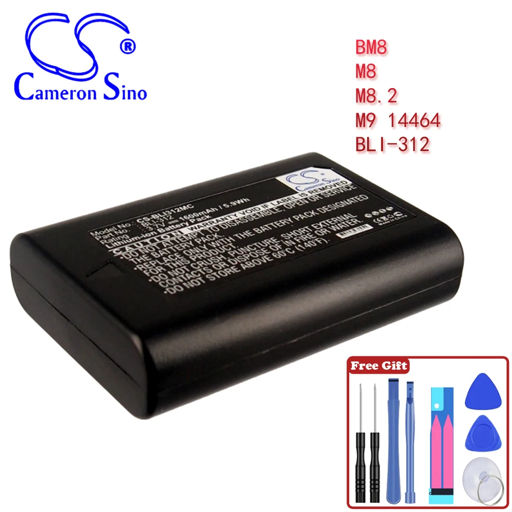 Categoria Capacità Fotocamera 1600Mah Batteria Per Leica Bli-312 Bm8 M8 M8.2 M9 14464 Colore Nero Volt 3.70V