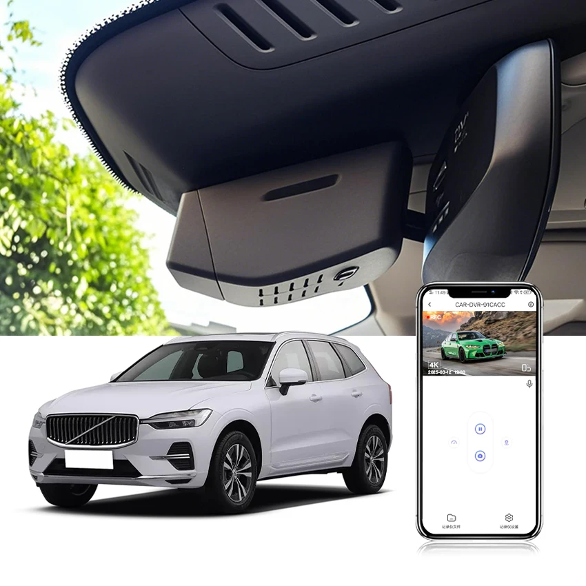 Dash Cam 4K Per VOLVO XC60 S90 V90 2018 2019 2020 2021 2022 2023 2024 2025, Plug and Play Car DVR Dashcam Videoregistratore