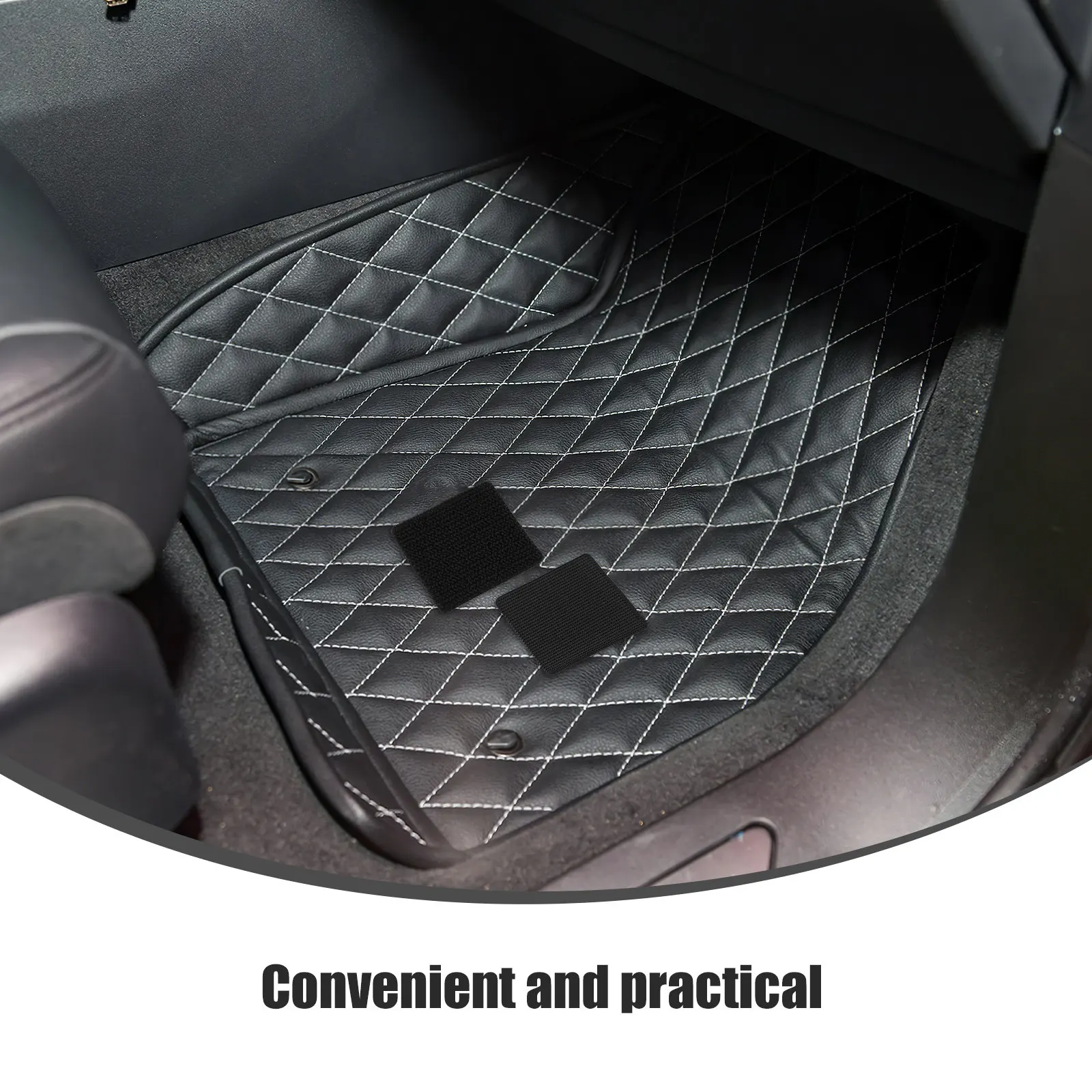 10세트 투명 자동차 카펫 그립퍼 접착 패치 양면 훅앤루프 테이프 바닥 매트 미끄럼 방지 자동차 카펫용