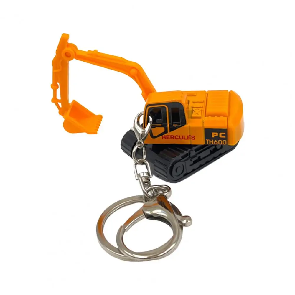 FashionExcavatorKeychainLightweightKeyRingPendantForkliftTractorMiniConstructionTruck