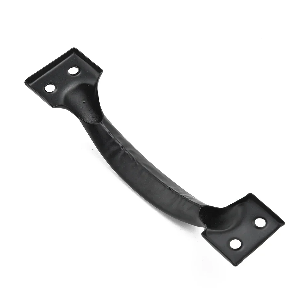 Door handles Hardware Iron Art Pull Garage Gate Door Handle Black Cast Iron Furniture Hardware Home Shed Garage For Sliding Barn Door Pull