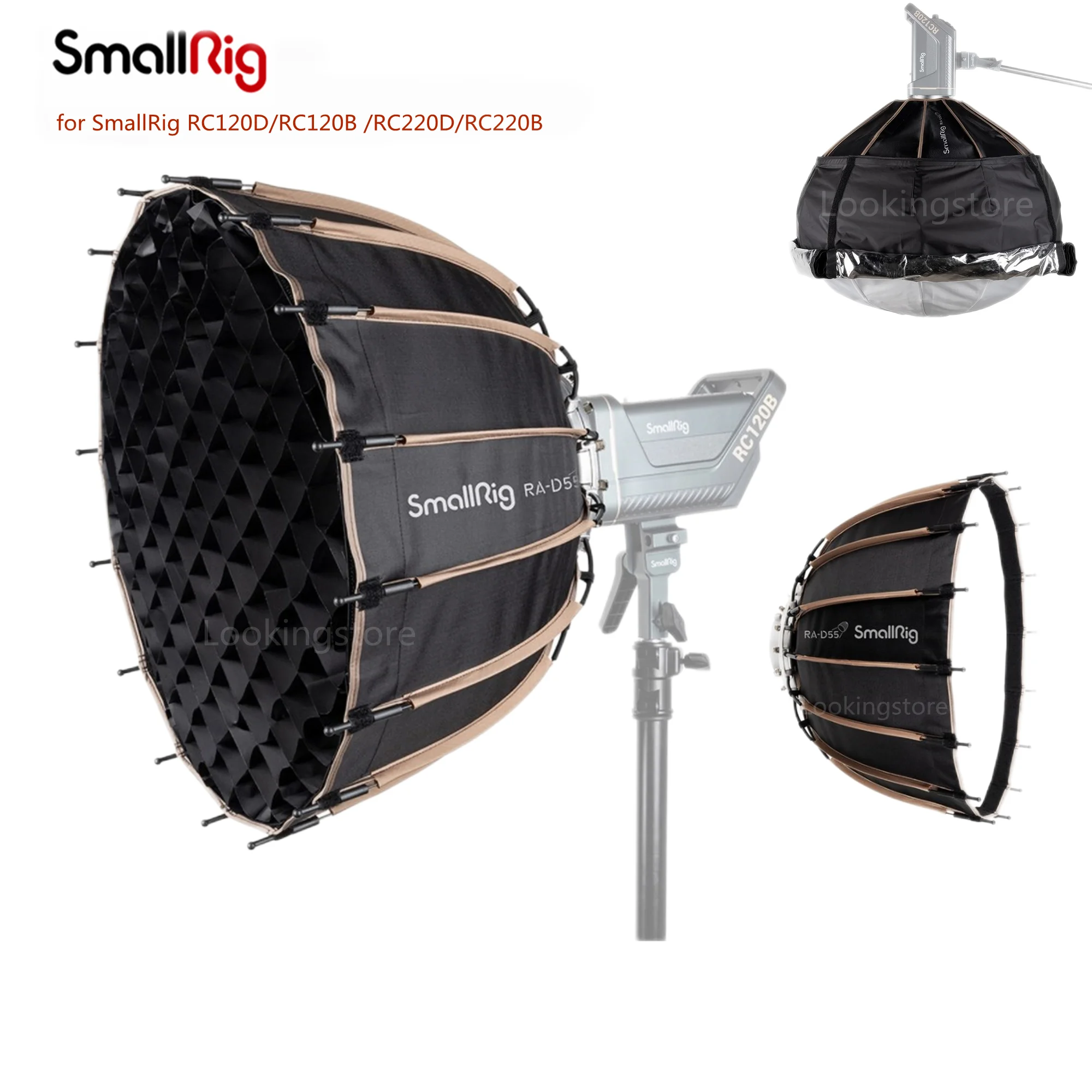 Smallrig Ra-D55 55 Centimetri Ra-D85 85 Centimetri Parabolica Softbox Ra-L65 65 Centimetri Lanterna Softbox Per Smallrig Rc120D Rc120B Rc220D Rc220B L