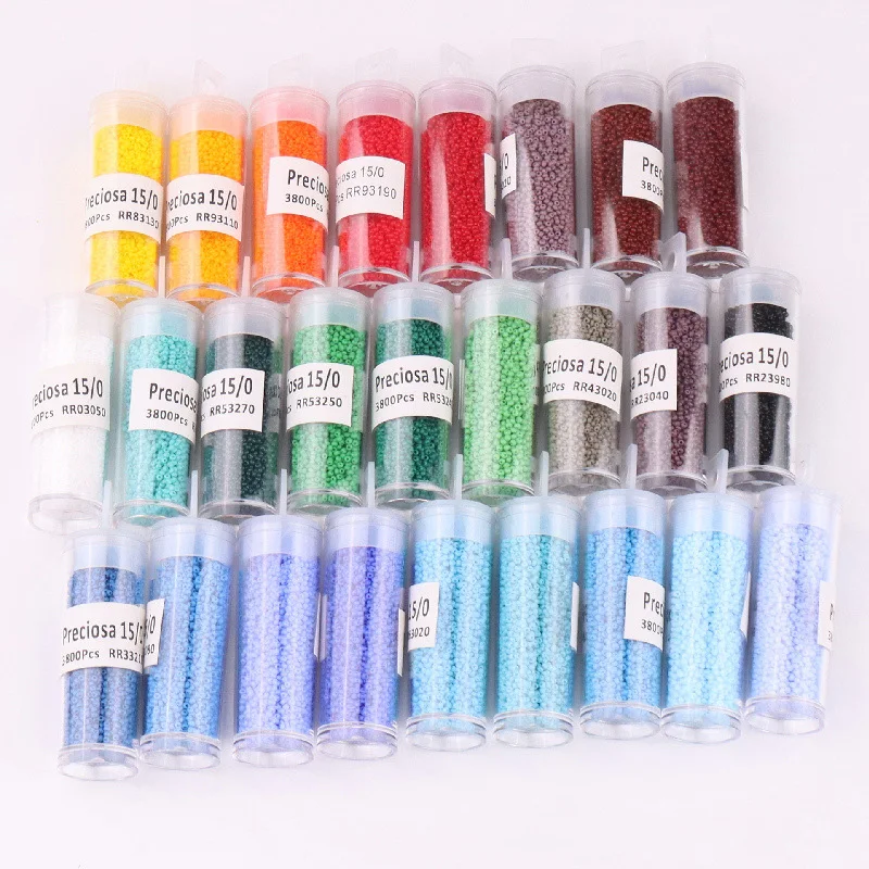 DIY Perlen-Material 10g/Flasche Hochwertige Mehrgrößen-Preciosa-Perlen Einfarbige Preciosa-Perlen für DIY Schmuckherstellung