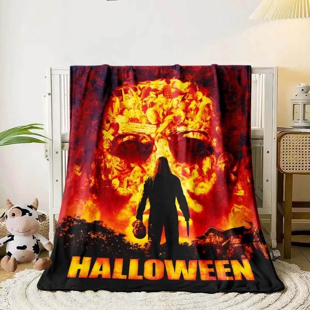 Horror movie characters Blanket- Lightweight Flannel Throw for Sofa, Bed, Travel, Camping, Livingroom, Office, Couch, Chair 2