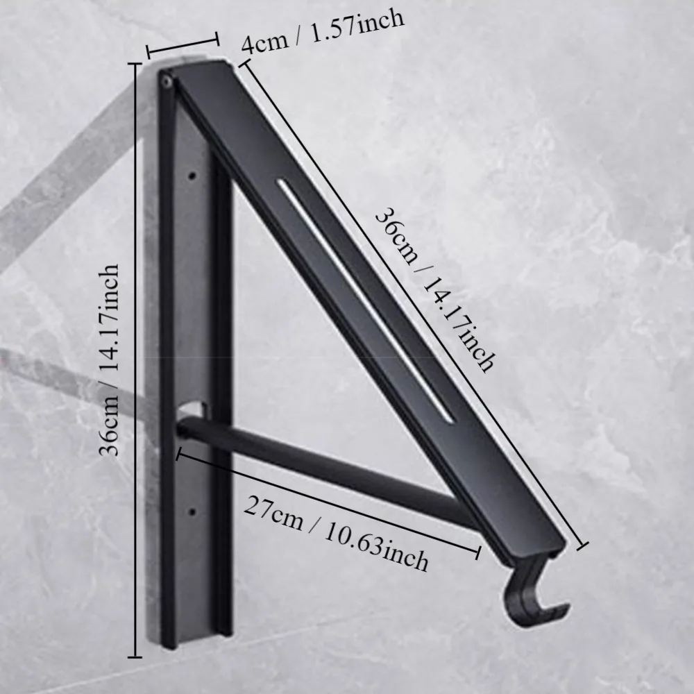 Aluminium Clothes Drying Rack Retractable Wall Mounted Folding Hanger Easy Installation Space Saver Clothes Drying Organizer 6