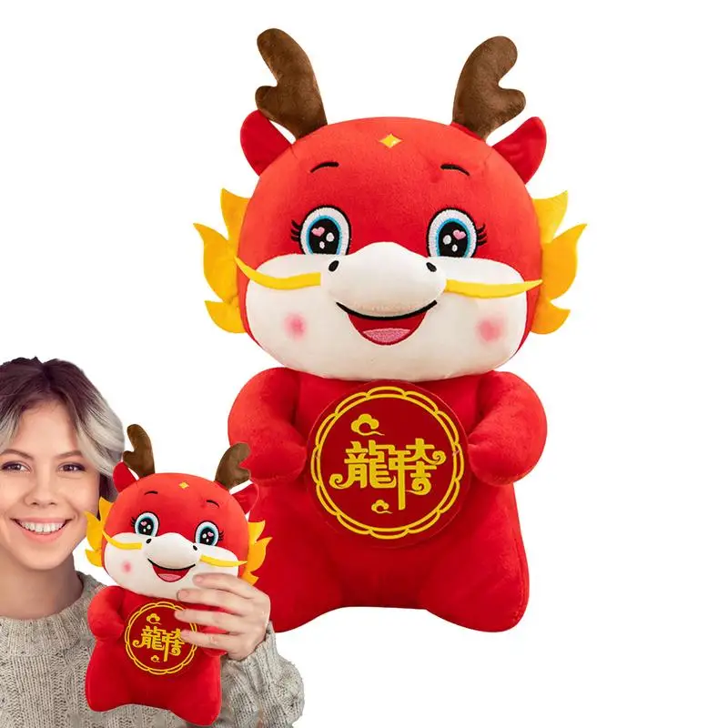

Dragon Plush Toy Dragon Mascot Plush Toy For 2024 Chinese New Year Chinese New Year Dragon Doll Dragon Decorative For Home Lunar