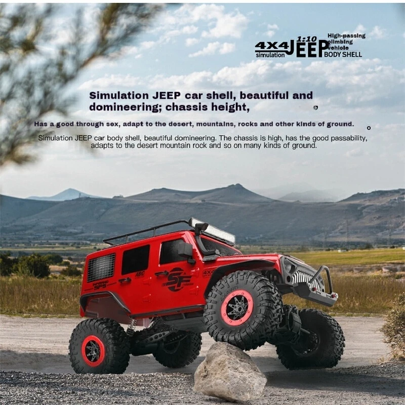 WL104311 RC1:10 electric four-wheel drive double axle climbing car suspended double straight axle off-road toy car model 2