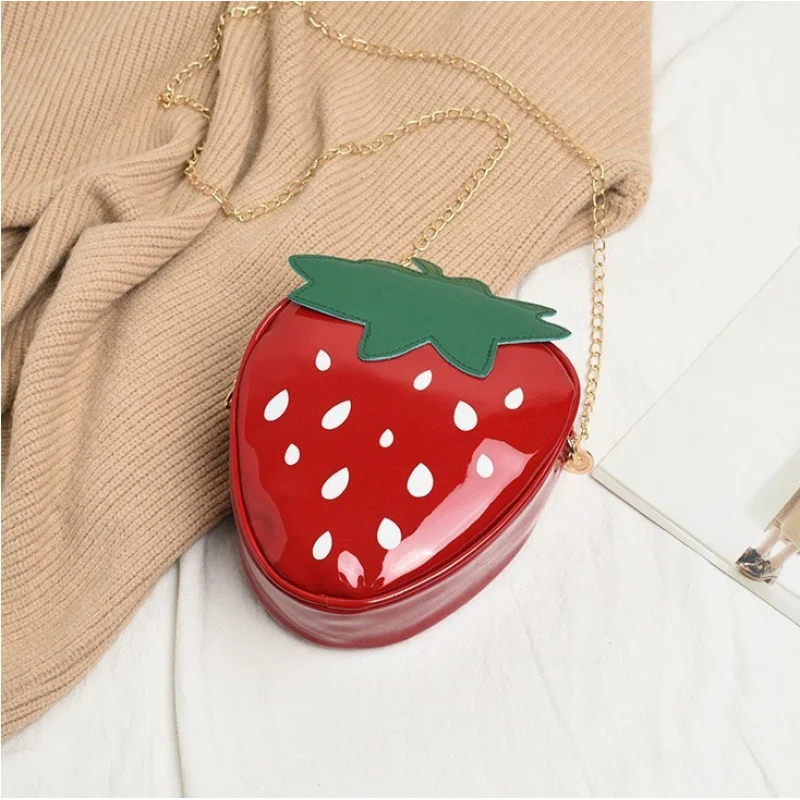 Trendy Crossbody Chain Strawberry Embossed Shoulder Bag for Women New Arrival Office All Match Handbag