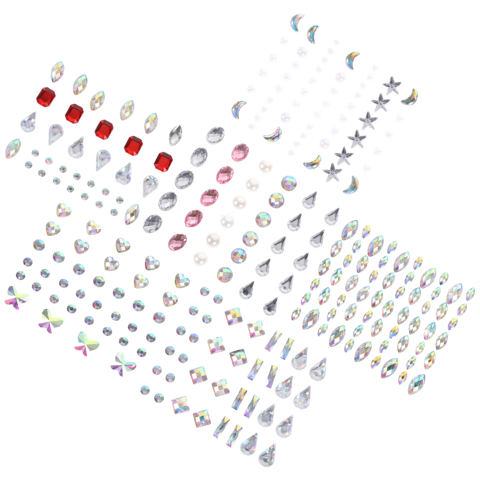 

Rhinestone Eye Nail Stickers Facial Decal Eyebrow Gems Face Self Adhesive Makeup Jewels Jewlery