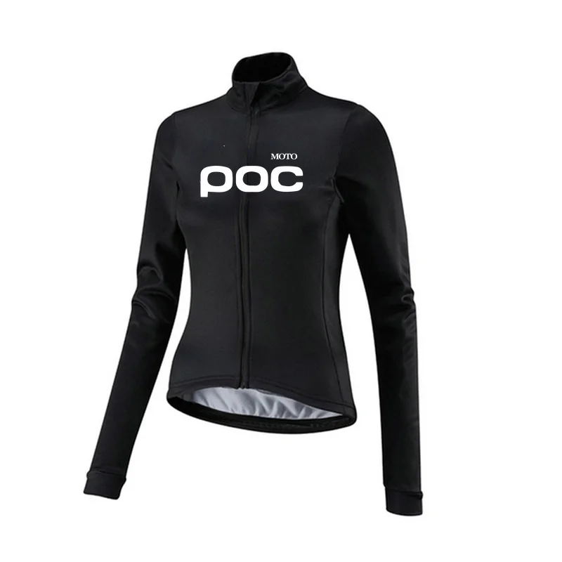 Cycling Shirt Lady Long Sleeve MOTO POC Cycling Jersey Women Bicycle Road Bike Uniform Autum MTB Clothing Breathable Team Cycle Sweatshirt