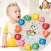 Kids Wooden Shape Color Sorting Clock Early Learning Educational Toy Addition Math Facts Games Board Games for Toddlers Gift 2