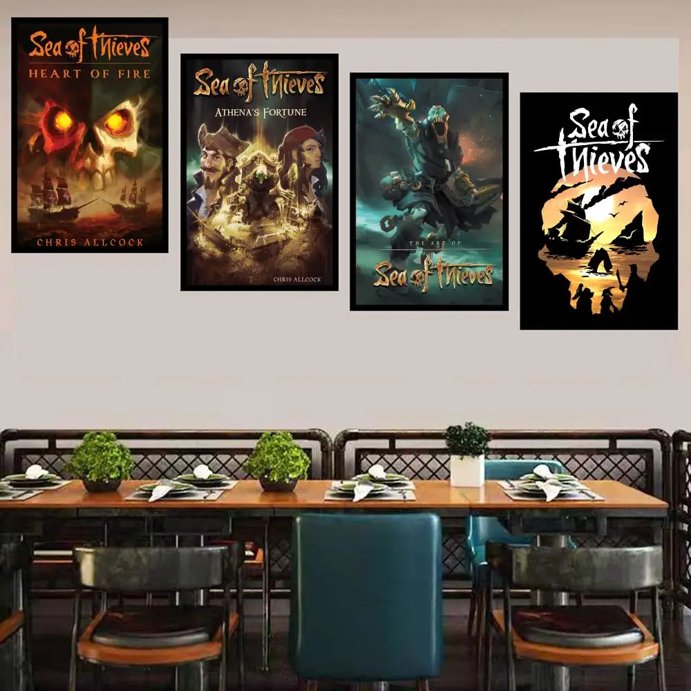 

S-sea-of Thi-eves Poster Classic Anime Poster Fancy Wall Sticker for Living Room Bar Decoration Decor Art Wall Stickers
