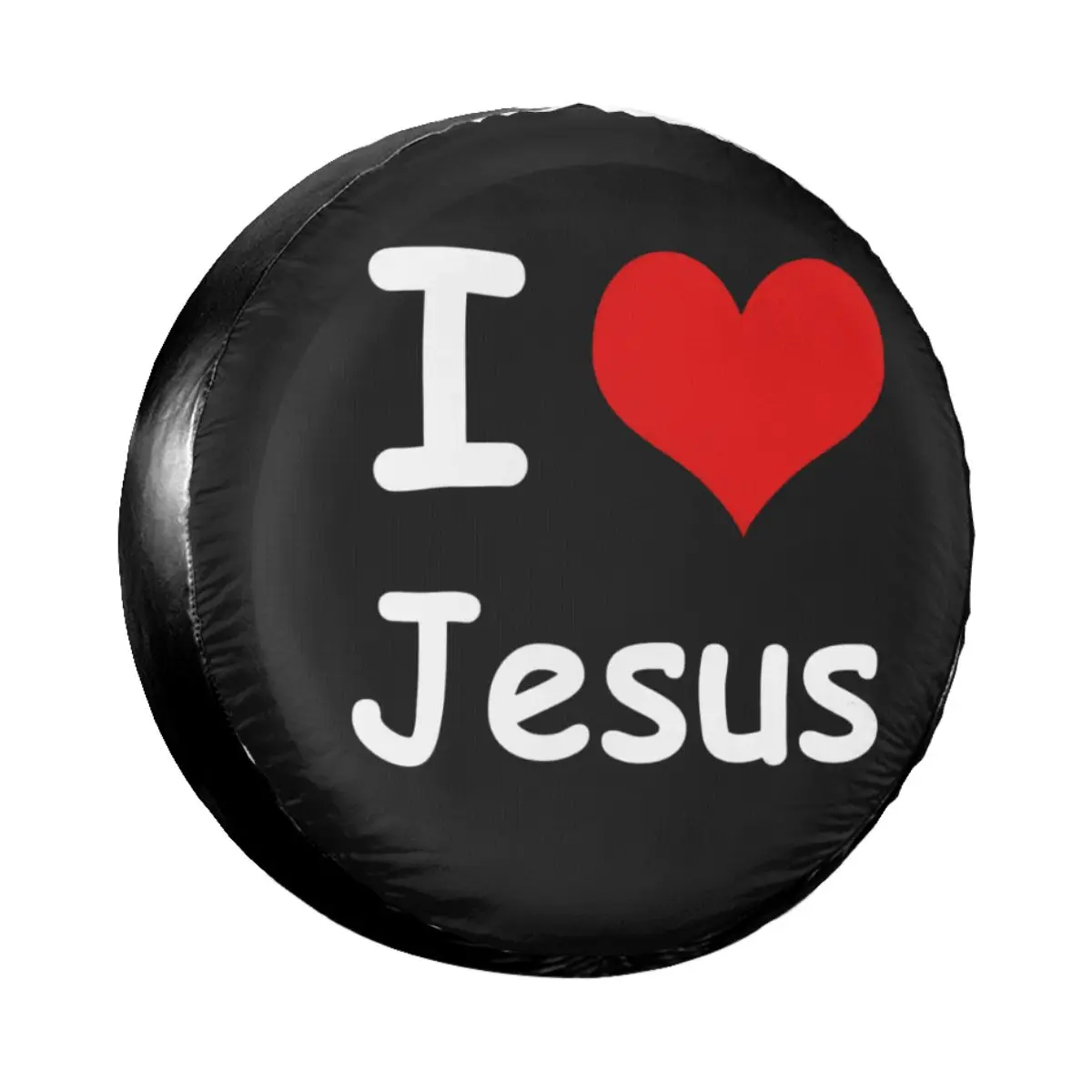 

Custom I Love Jesus Spare Tire Cover for Jeep Honda Christian Faith Judah Car Wheel Protectors 14" 15" 16" 17" Inch
