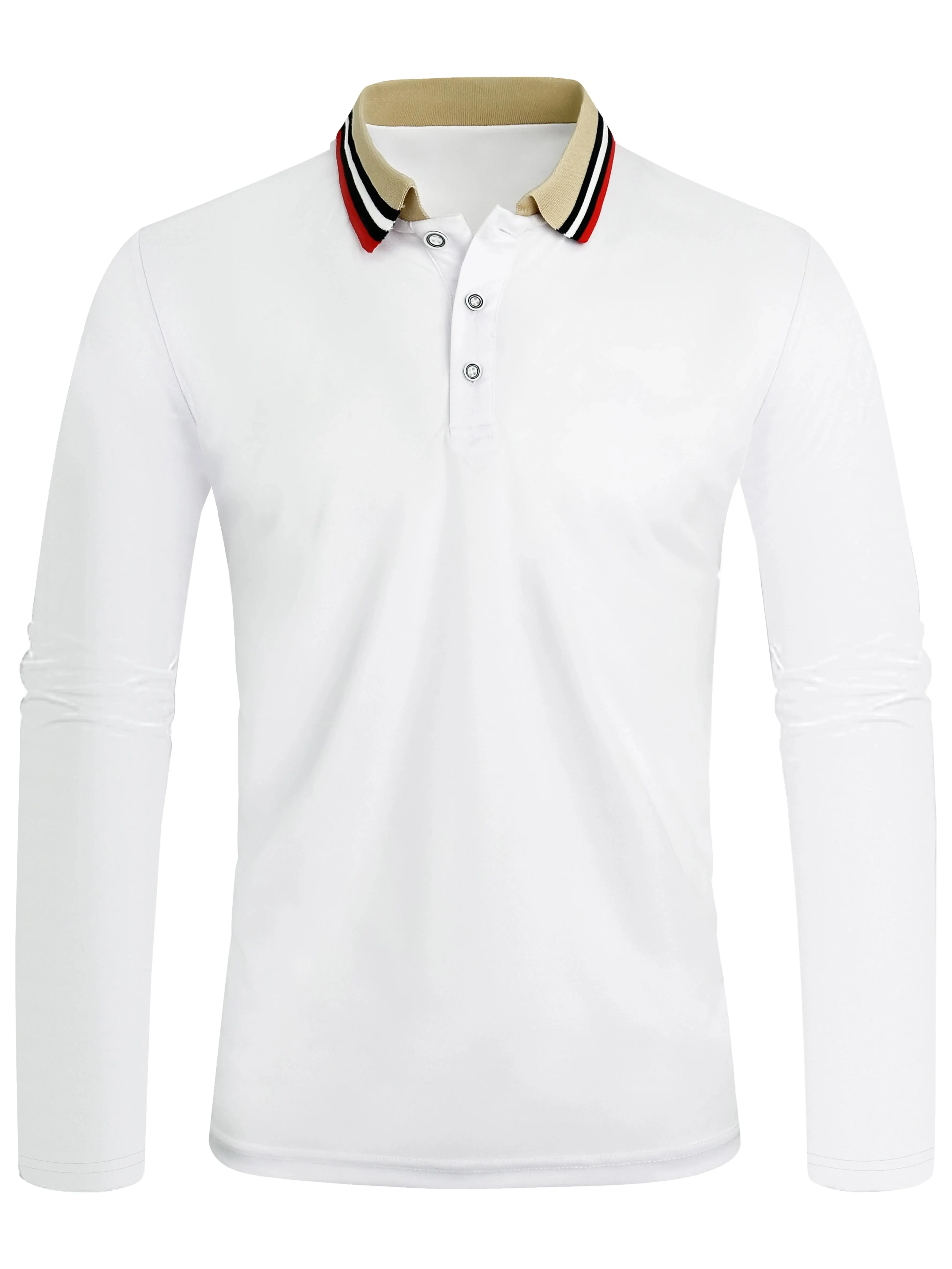 Spring and Autumn Men's Polo Long sleeve Business Casual Top