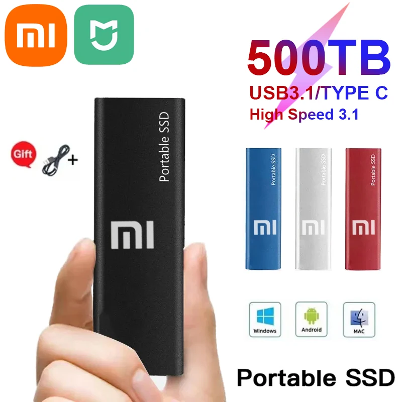 Xiaomi-Mijia-New-Portable-SSD-Hard-Drive-2TB-4TB-100-Original-External ...