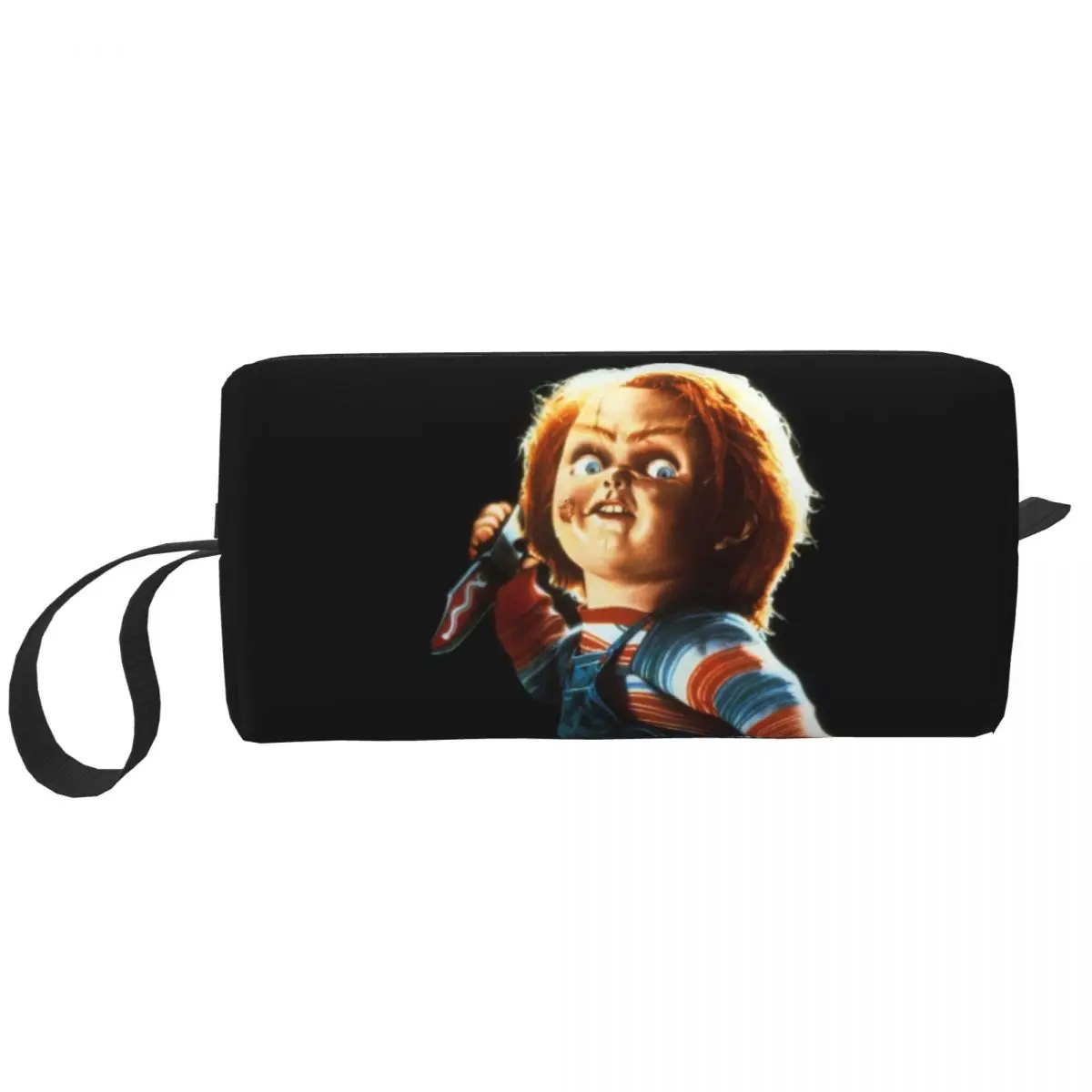 Horror Devil Doll Chucky Cosmetic Bag Kawaii Grande Capacità Horror Devil Doll Chucky Makeup Case Beauty Storage Borse Da Toilette