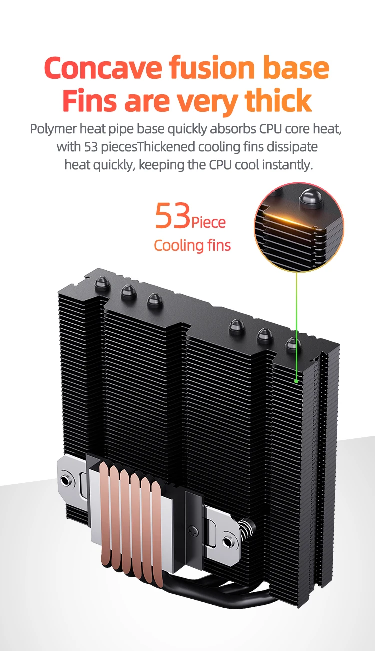 UT Series Tiny Titan Air Cooling Radiator Cooler Low Noise Avoid Memory CPU Fan