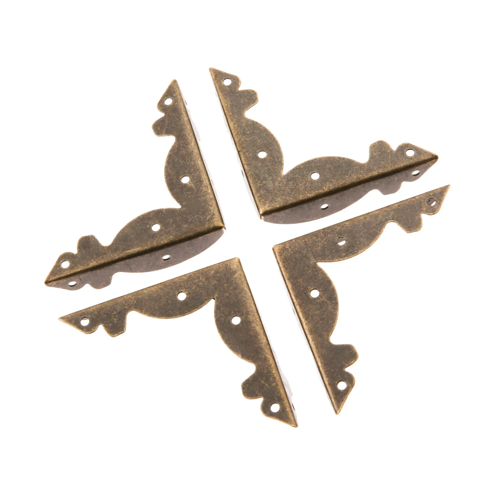 アンティークプラクルアン ピース/セットアイアンコーナーアンティークブロンズブラケット46mm