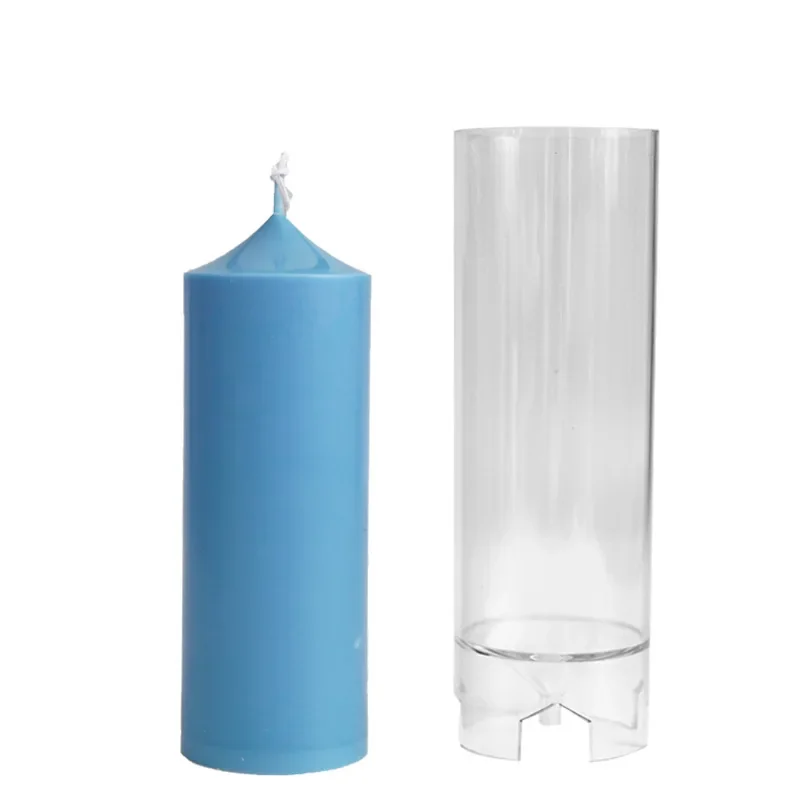 Conjoined Peaked Cylindrical Candle Mold DIY Handmade Church Decoration Fragrance Candle Making Tool Acrylic PC Plastic Mould aromatherapy candle mold,silicone candle molds,silicone candle mold,cylindrical candle mold,candle mold,beeswax mold