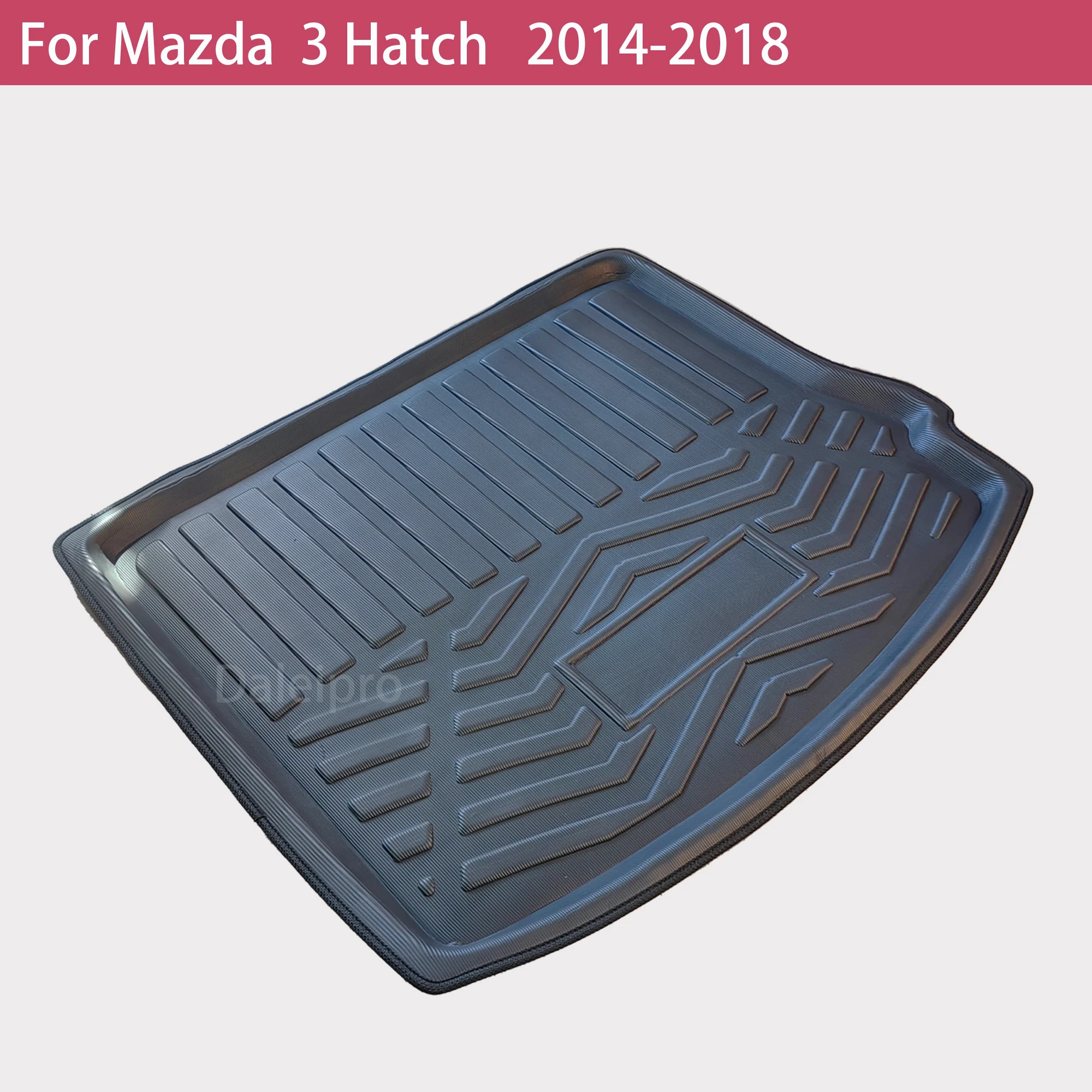 Auto Lederen Kofferbak Matten, Voor Mazda 3 2014-2018 Waterdichte Antislip Kofferbeschermer Hoes Interieur Accessoires,C
