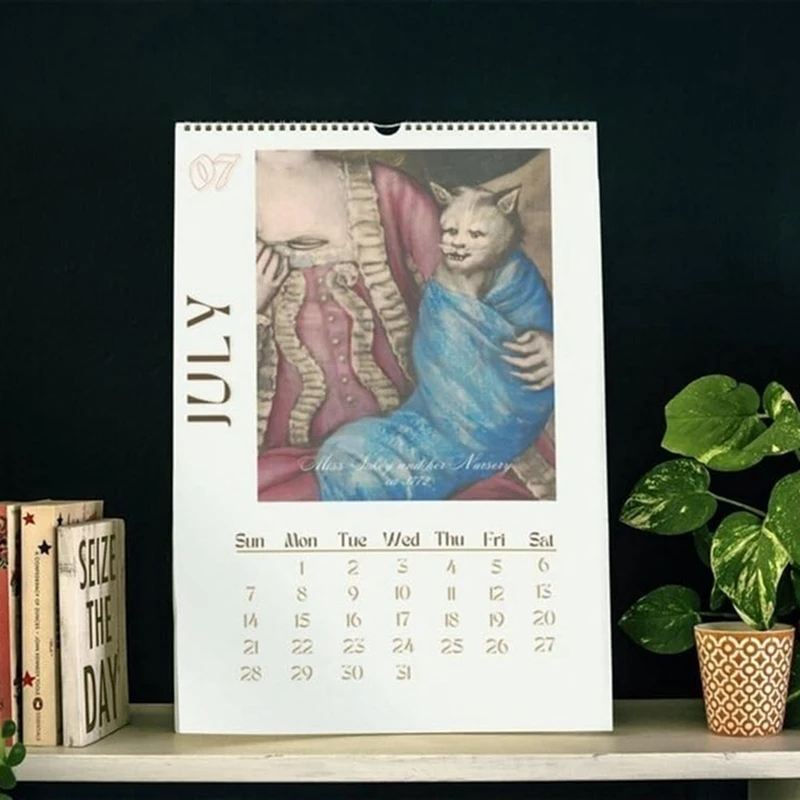 

Cat Wall Calendar 2024,2024 Funny Renaissance Cat Calendar, Hanging Wall Calendar, 12 Month Cat Calendars With Ugly 21X30cm
