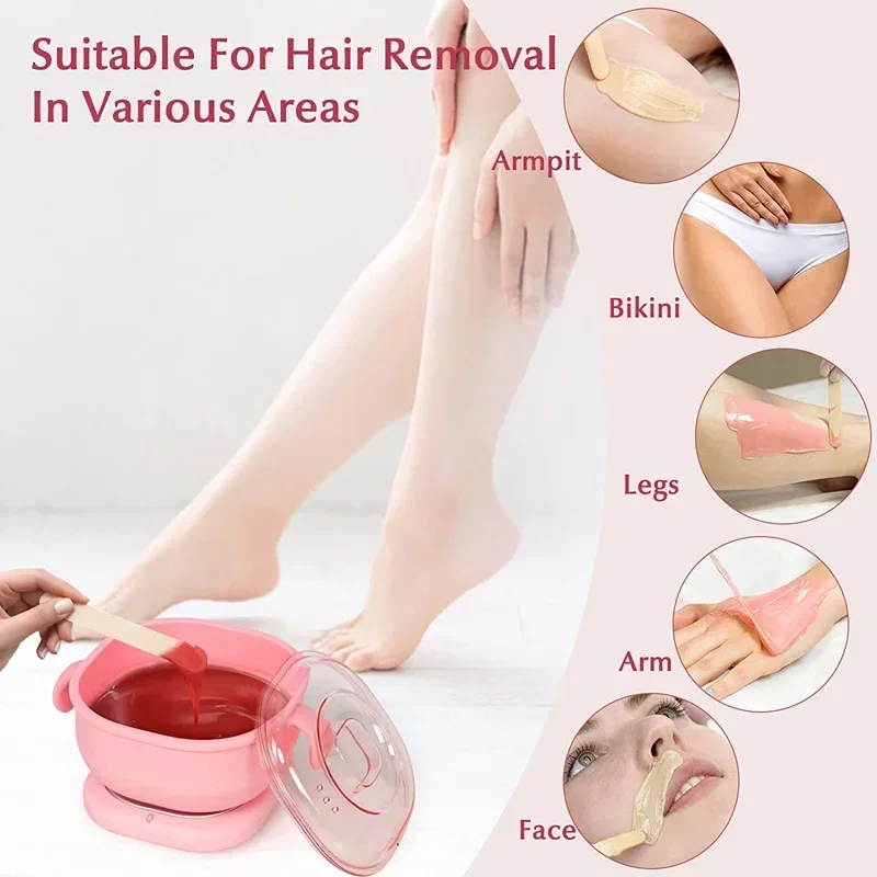 Wax Heater 400ML Foldable Heater Hair Removal Wax Machine SPA Body Epilator Paraffin Pot Travel Portable Silicone Wax Warmer